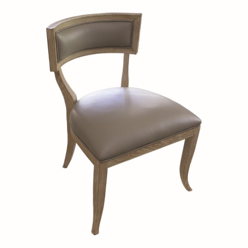 Klismos Chair-Grey Leather